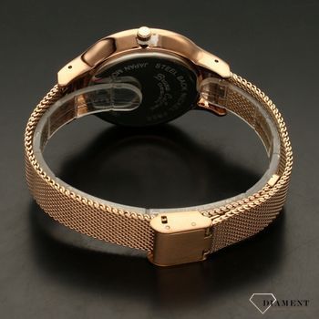 Zegarek damski BRUNO CALVANI BC3097 różowe złoto. Zegarek damski zachowany w klasycznym różowej kolorystyce z piękną białą tarczą. Tarcza zegarka ozdobiona cyframi arabskimi i wskazówkami (1).jpg